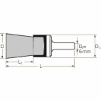 PFERD Pinselbürste PBG INOX ( 8000432651 ) Ø 23 mm Drahtstärke 0,25 mm 20000 min-¹