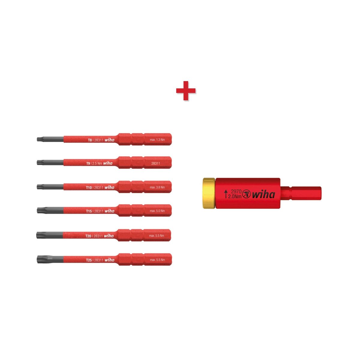 Wiha speedE® elektronischer Schraubendreher Set 1 + L-Boxx + 2x 1,5 Ah Akku + Ladegerät + Bits ( 41911 ) + Easy Torque Adapter ( 41342 ) + Bit Set Torx Satz 6 tlg. ( 42210 ) - Toolbrothers