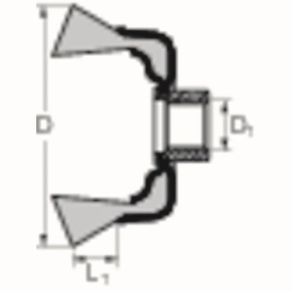 PFERD Topfbürste POS TBG ST ( 8000435482 ) Ø 65 mm M14 Drahtstärke 0,5 mm