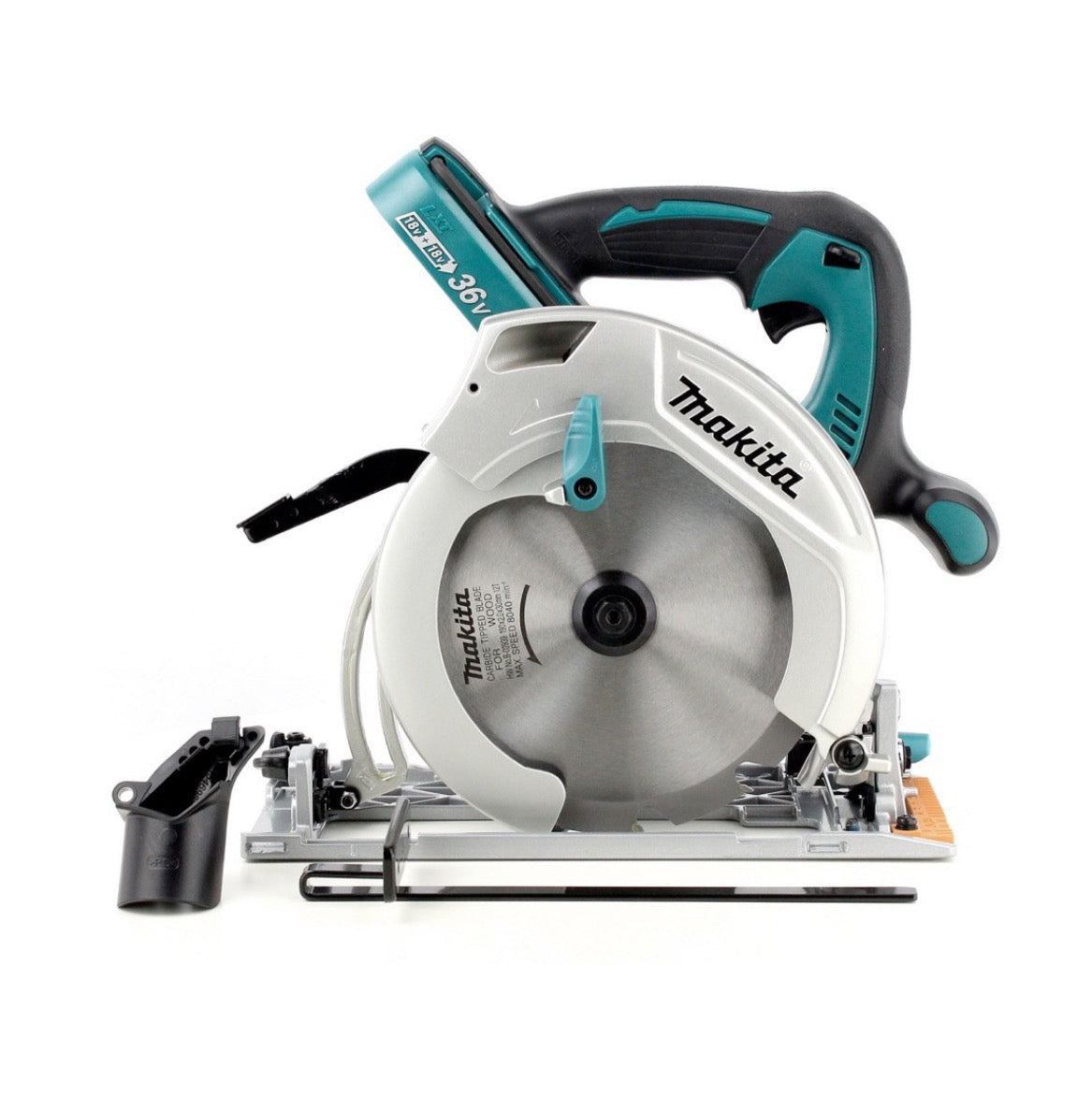 Makita DHS 710 ST Akku Handkreissäge 36V ( 2x18V ) 190 mm + 2x 5,0Ah Akku + Ladegerät + 2x Kreissägeblatt - Toolbrothers