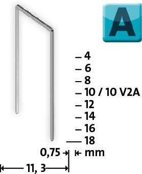 Novus Feindrahtklammer A Typ 53 ( 4000813770 ) B.11,3 mm -