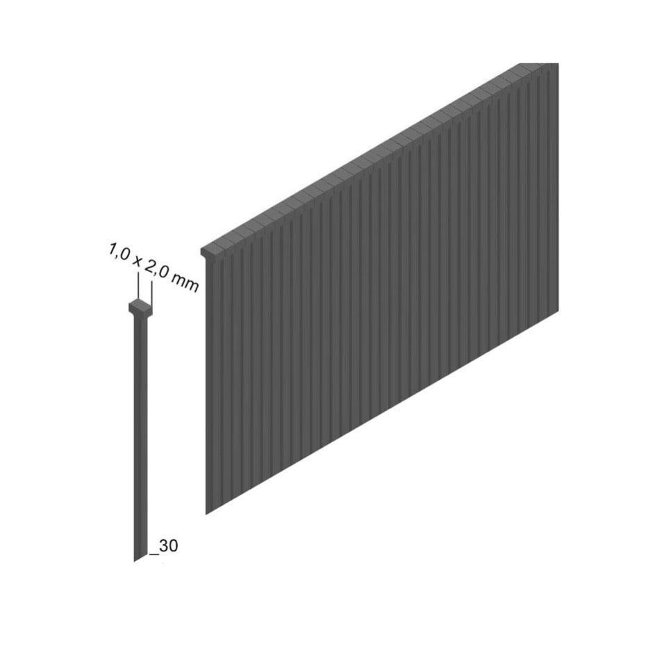 Prebena PKT-2-J50SD-S Luftdruck Kartuschen - Druckluftnagler 3,5-10 bar im Transportkoffer + 5000x Stauchkopfnägel Brads 30mm - aus verzinktem Stahl, geharzt - Toolbrothers