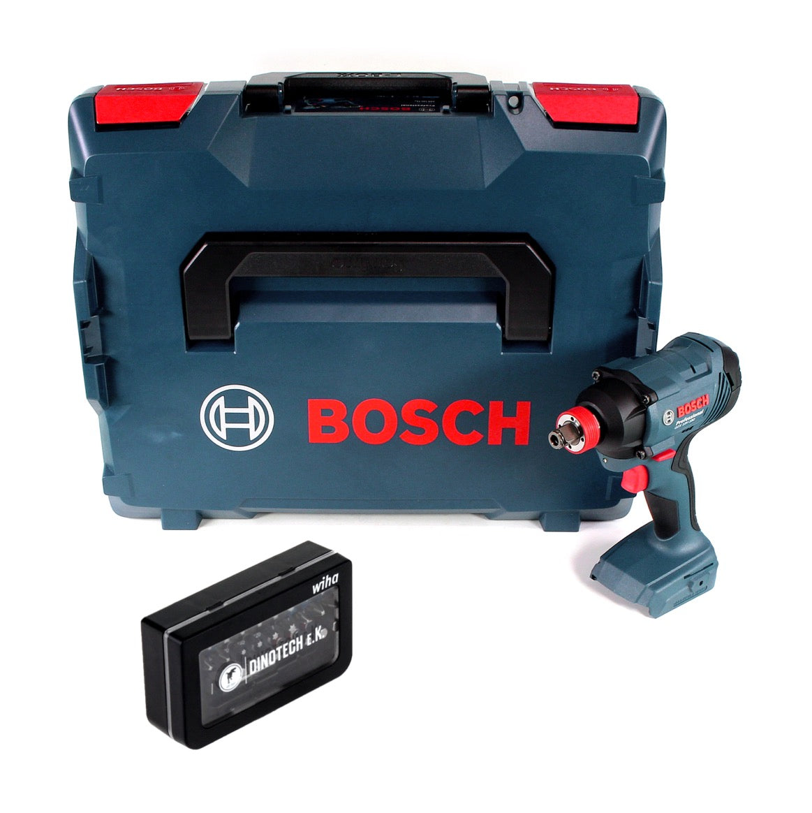 Bosch GDX 18 V-180 18 V Li-Ion Akku Drehschlagschrauber mit 180 Nm Solo in L-Boxx + Wiha Bit Set 31 tlg. Dinotech Edition - Toolbrothers