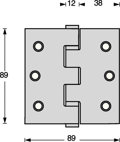 Charnière de porte à roulement à billes Intersteel (3000255605) goupille extensible carrée mate en acier inoxydable