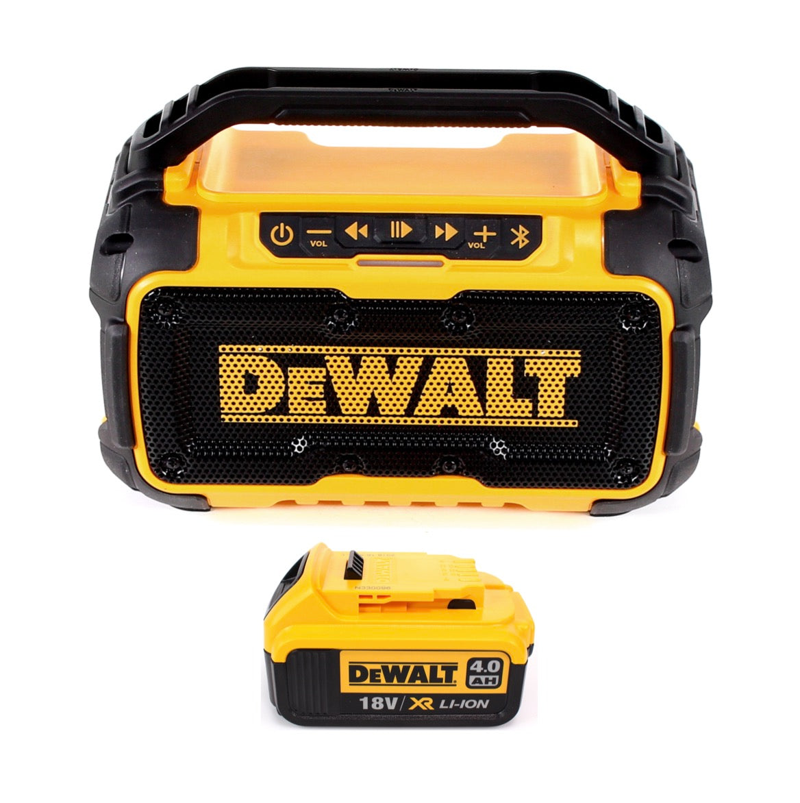 DeWalt DCR 011 Akku Bluetooth Lautsprecher 10,8-18V + 1x Akku 4,0Ah - ohne Ladegerät - Toolbrothers