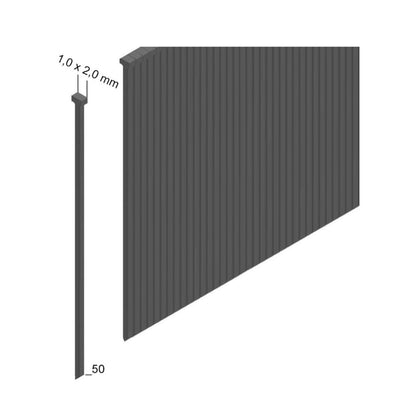 Prebena PKT-2-J50SD-S Luftdruck Kartuschen - Druckluftnagler 3,5-10 bar im Transportkoffer + Prebena Stauchkopfnägel Brads 50 mm 4000 Stück - aus verzinktem Stahl, geharzt - Toolbrothers