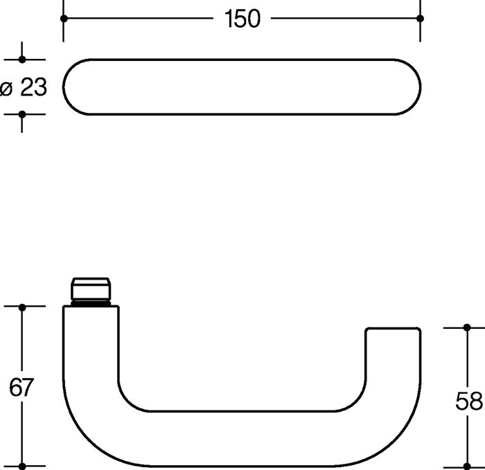 HEWI Rosettengarnitur 111PBR01.230 ( 3000207777 ) Kunststoff 99 matt DIN links / rechts D/D