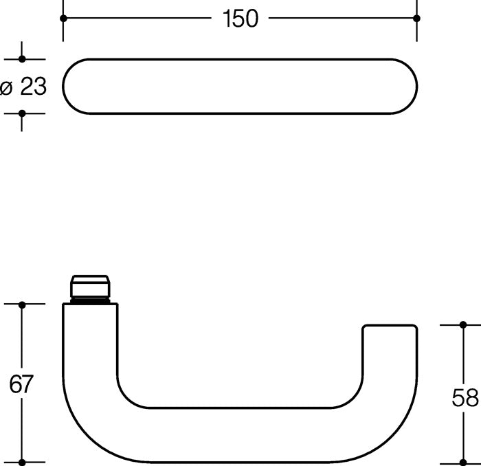 HEWI Rosettengarnitur 111R01.230 ( 3000205256 ) Kunststoff 33 DIN links / rechts D/D