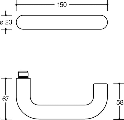 Jeu de rosaces HEWI 111R01.230 (3000205256) plastique 33 DIN gauche/droite D/D