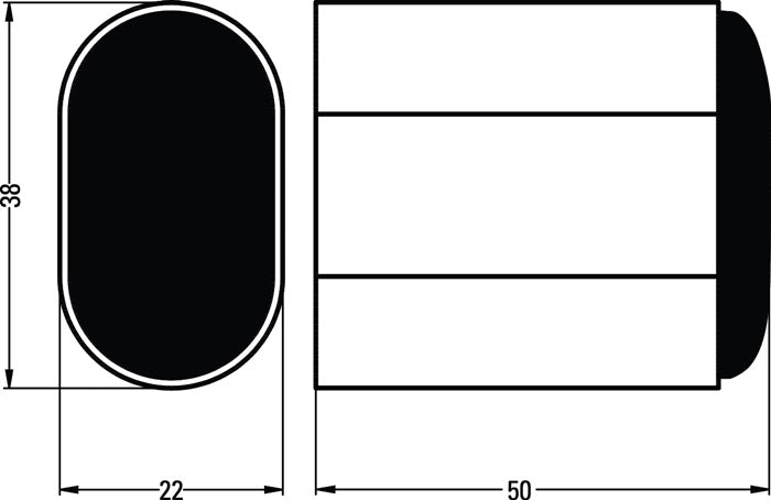 Hermeta Wandtürpuffer 4700 / 4702 / 4704 ( 3000283377 ) Aluminium schwarz eloxiert