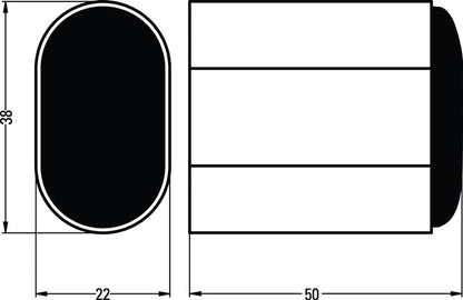 Hermeta Wandtürpuffer 4700 / 4702 / 4704 ( 3000283377 ) Aluminium schwarz eloxiert