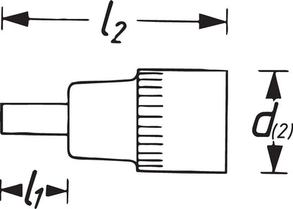 Insert de clé à douille Hazet 8506 (8000466401) 1/4″ PH longueur 28 mm