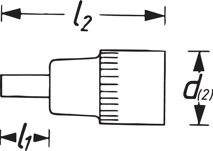 Insert de clé à douille Hazet 8506 (8000466402) 1/4″ PH longueur 28 mm