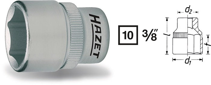 Insert de clé à douille Hazet 880 (8000466457) 3/8″ hexagonal longueur 29,5 mm