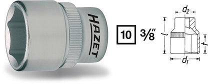 Insert de clé à douille Hazet 880 (8000466457) 3/8″ hexagonal longueur 29,5 mm