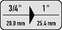 Hazet loupe 1058-1 (8000467324) entraînement 3/4″ longueur 60 mm