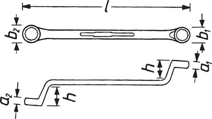 Hazet Doppelringschlüssel 630 ( 8000462654 ) 16 x 17 mm 255 mm