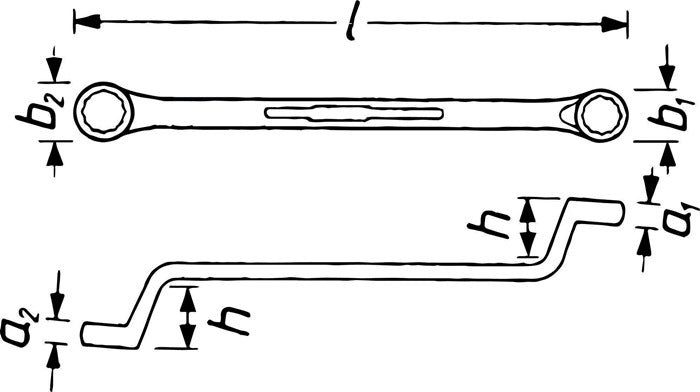 Hazet Doppelringschlüssel 630 ( 8000462654 ) 16 x 17 mm 255 mm