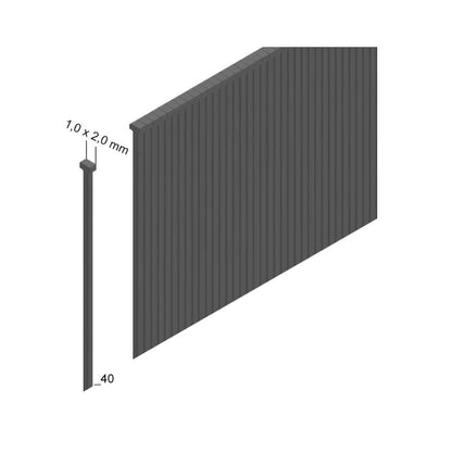 Prebena 2P-J50SDS Luftdruck Druckluftnagler 5-7 bar im Transportkoffer + Prebena Stauchkopfnägel Brads 40 mm 5000 Stück - aus verzinktem Stahl, geharzt - Toolbrothers