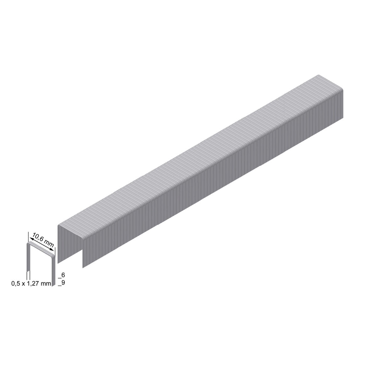 Prebena PF09CNK Klammern Heftklammern Typ PF 5000 Stück 9 mm verzinkt - Toolbrothers