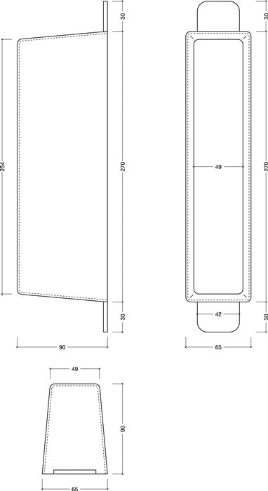 Capot de porte de secours GFS type E (3000250550) fixant les boulons d'entraînement