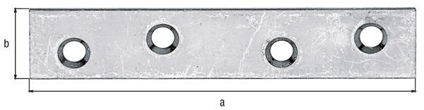 GAH Alberts Flachverbinder ( 8001552580 ) Länge 80 mm Breite 15 mm Stärke 1,75 mm Anzahl Löcher 4