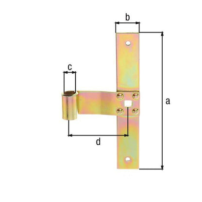 GAH Alberts Fensterladen-Mittelband Breite 75 mm ( 8001795316 ) Länge 200 x 30 mm gerade