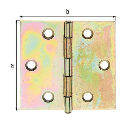 Charnière GAH Alberts (8003551481) hauteur 51 mm largeur 51 mm carrée galvanisée sendzimir