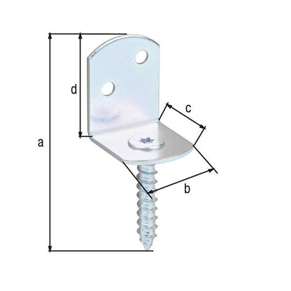 GAH Alberts support de clôture en acacia (8002897887) 83x32x30x38mm en forme de L