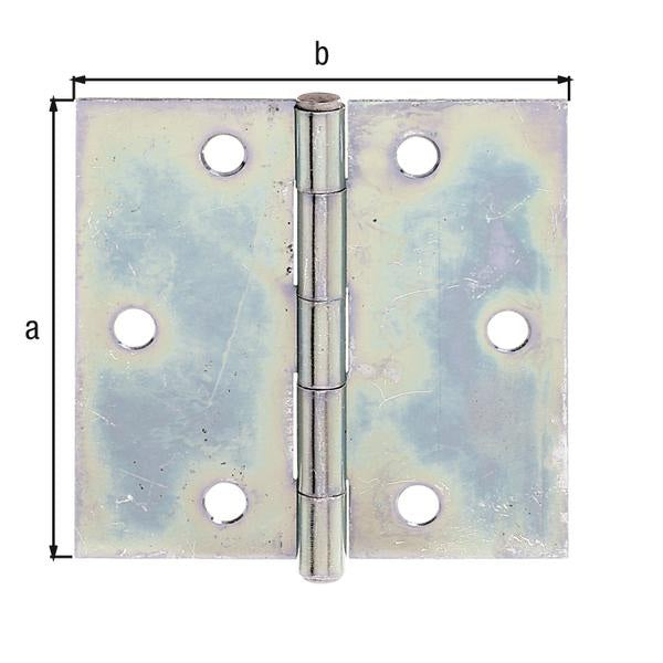 GAH Alberts Scharnier ( 8002730726 ) Höhe 82 mm Breite 82 mm sendzimirverzinkt quadratisch