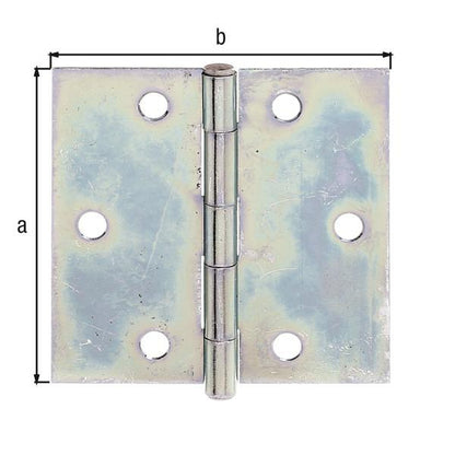 Charnière GAH Alberts (8002730726) hauteur 82 mm largeur 82 mm carrée galvanisée sendzimir