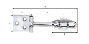 Moraillon GAH Alberts (8002657142) longueur 120 mm largeur 31,5 mm