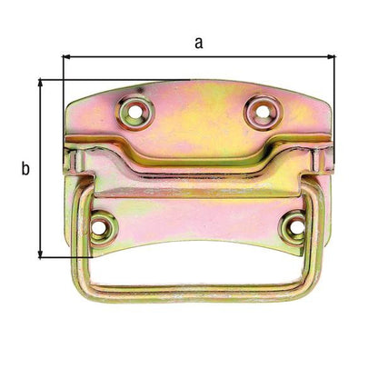 GAH Alberts Kistengriff ( 8002620709 ) Höhe80 mm Breite104 mm Anzahl Löcher 4