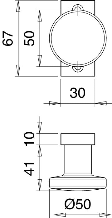 EDI Profiltürknopf 1394/0000 ( 3000200017 ) Material Aluminium F1 fest