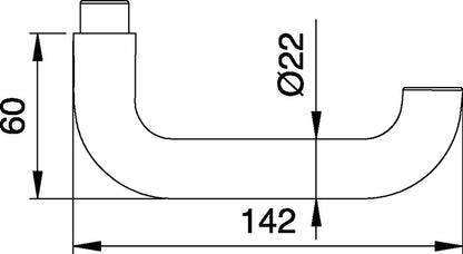 EDI Türdrückerpaar 163 ( 3000261381 ) Edelstahl F00 Vierkant 8 mm