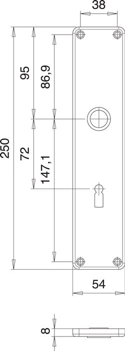 Paire de boucliers de rénovation EDI 220 Z (3000261359) acier inoxydable F00 distance 72 mm