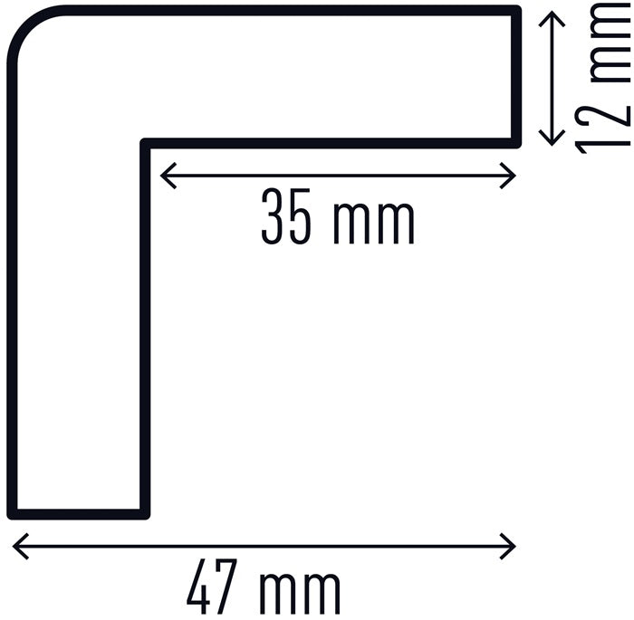 Protection d'angle durable (9000480101) jaune/noir 1000 mm type C35