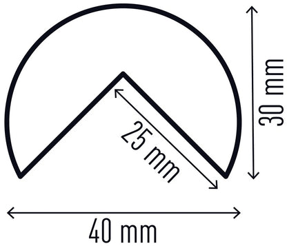 Protection d'angle durable (9000480101) jaune/noir 1000 mm type C35