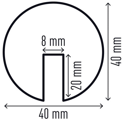 Durable Kantenschutz ( 9000480102 ) gelb/schwarz 1000 mm Typ E8R