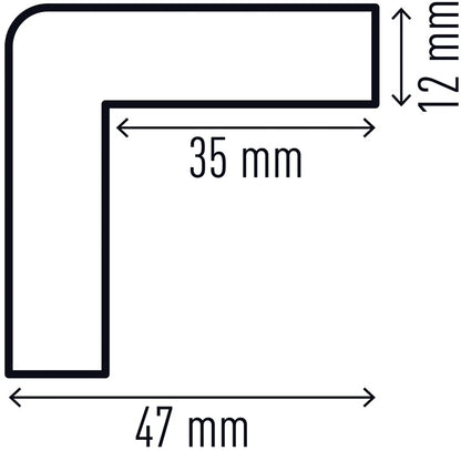 Protection d'angle durable (9000480100) jaune/noir 1000 mm type C25R