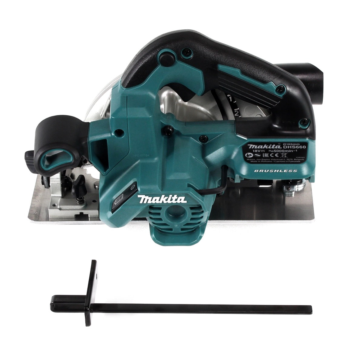 Makita DHS 660 RTJ Akku Handkreissäge 18V 165 mm im Makpac + 2x 5,0Ah Akku + Ladegerät - Toolbrothers