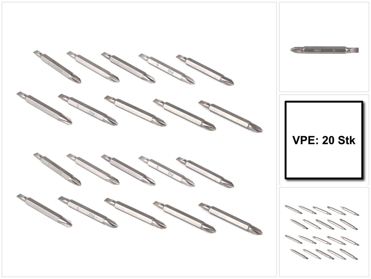 Makita Bit Set PH2 65 mm 20 Stück - Toolbrothers