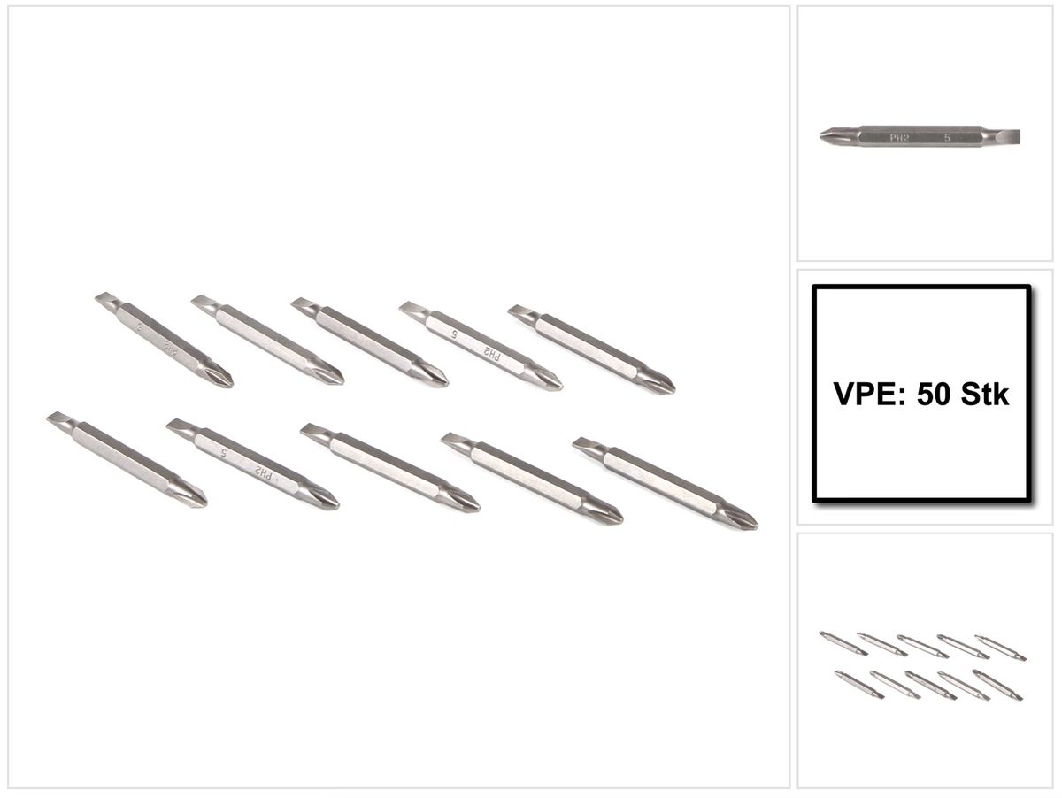 Makita Bit Set PH2 65 mm 50 Stück - Toolbrothers