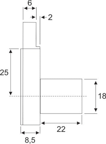 Serrure à visser BMB (3000271830) entraxe 25 mm, clés différentes