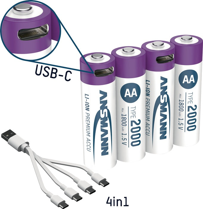 Cellule de batterie Ansmann (4000876124) 1,5 V 1800 mAh