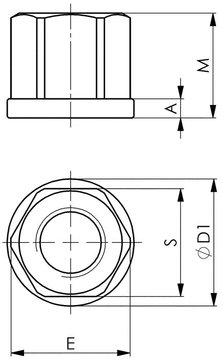 AMF Sechskantmutter DIN 6331 ( 4000833405 ) M6 Schlüsselweite 10 mm Festigkeitsklasse 10