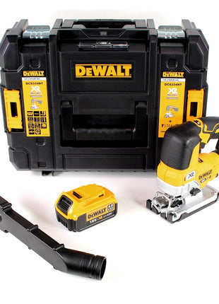 Scie sauteuse pendulaire à batterie DeWalt DCS 334 NT 18V brushless + 1x batterie 4,0Ah + TSTAK - sans chargeur