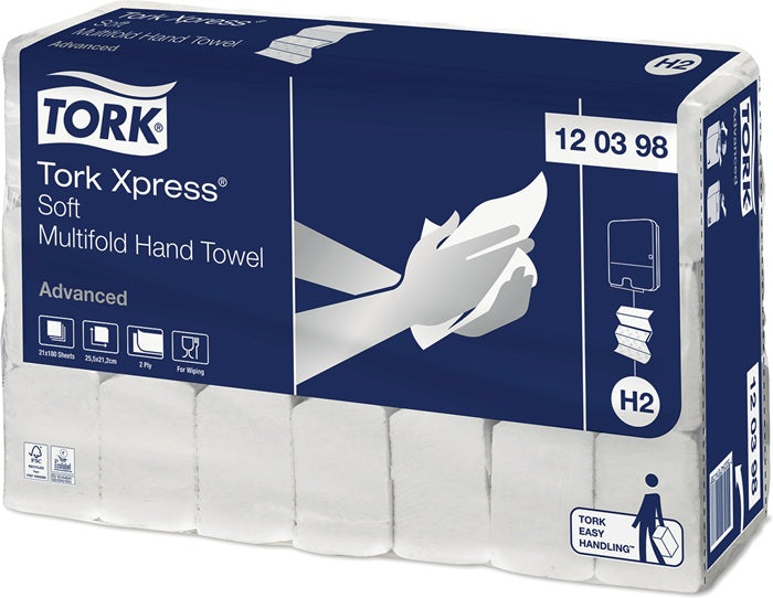 TORK Handtuch Tork Xpress® 120398 ( 9000474208 ) 2-lagig, Advanced Qualität weiß passend für 9000 474 202