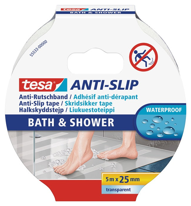 tesa ruban adhésif antidérapant bain &amp; douche 55533 (3000265327) transparent