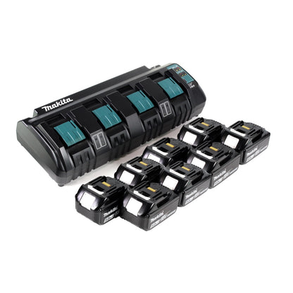 Makita Power Source Kit 18V mit DC 18 SF 4-fach Ladegerät + 8x BL1850B Akku 5,0Ah - Toolbrothers